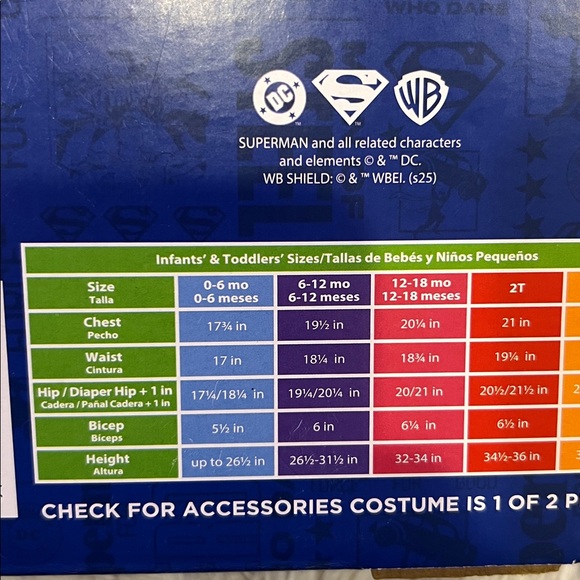 Superman Costume Toddlers size 2T - Picture 5 of 5